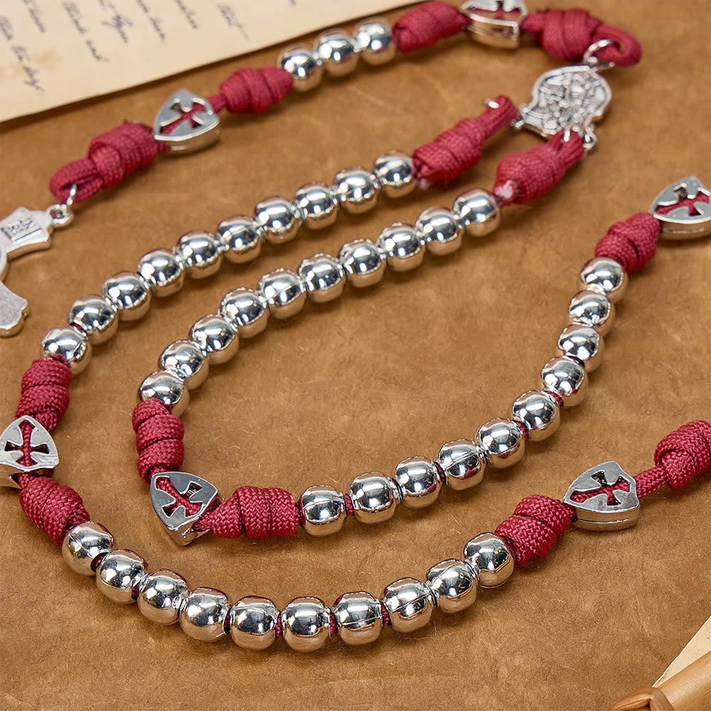 Sturdy Paracord Rosary With Sculpted Crucifix: Totem Of Abiding Divine Fortification
