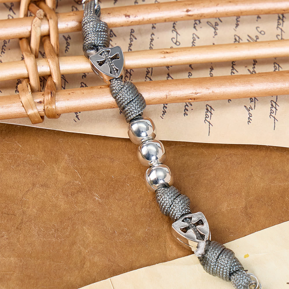 Sturdy Paracord Rosary With Sculpted Crucifix: Totem Of Abiding Divine Fortification