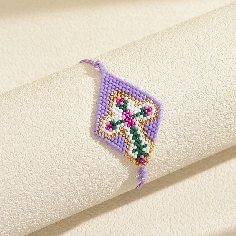 Multi-Style Holy Portrait Seed Bead Bracelet: Sign Of Tender Timeless Sacred Joy