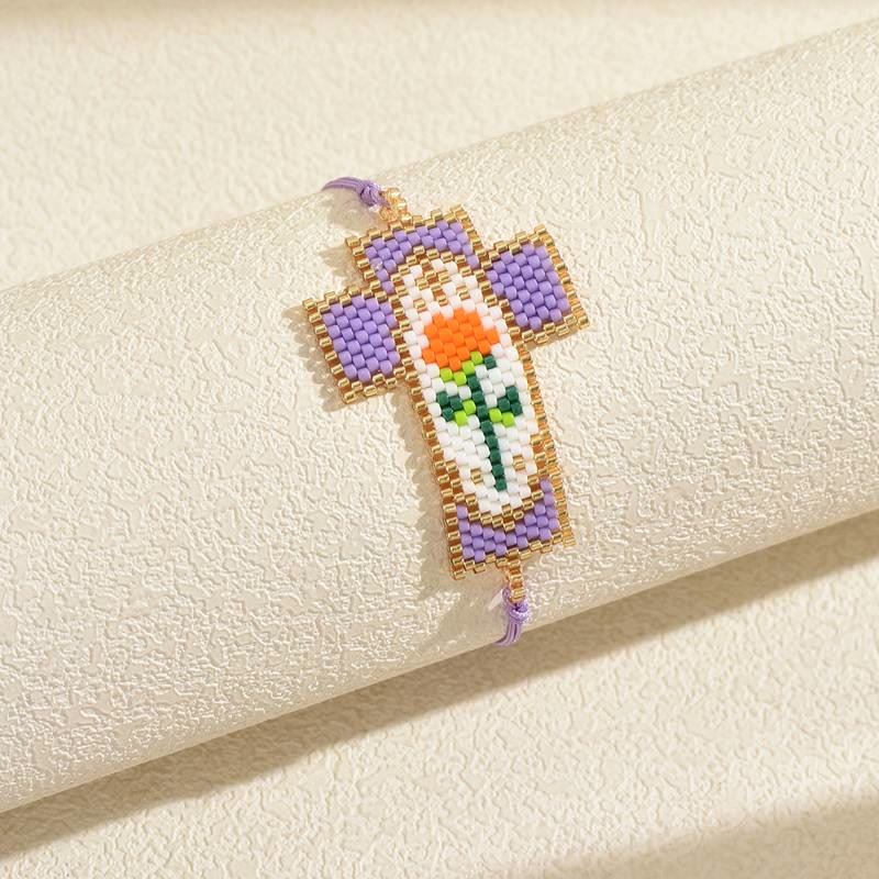 Multi-Style Holy Portrait Seed Bead Bracelet: Sign Of Tender Timeless Sacred Joy