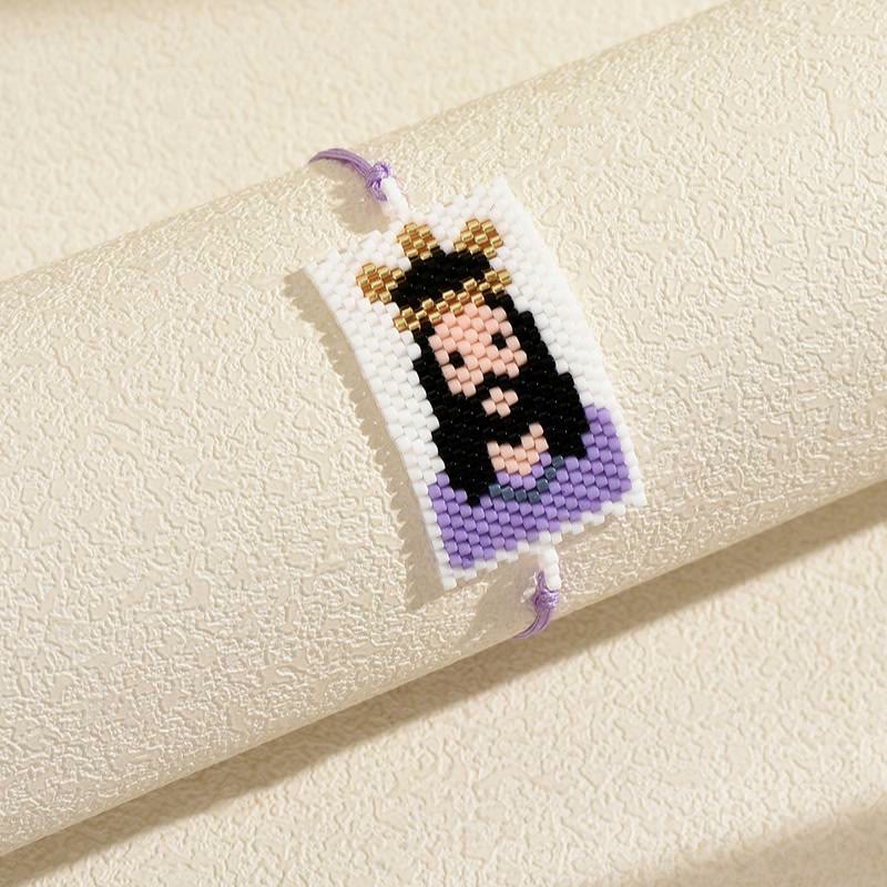 Multi-Style Holy Portrait Seed Bead Bracelet: Sign Of Tender Timeless Sacred Joy