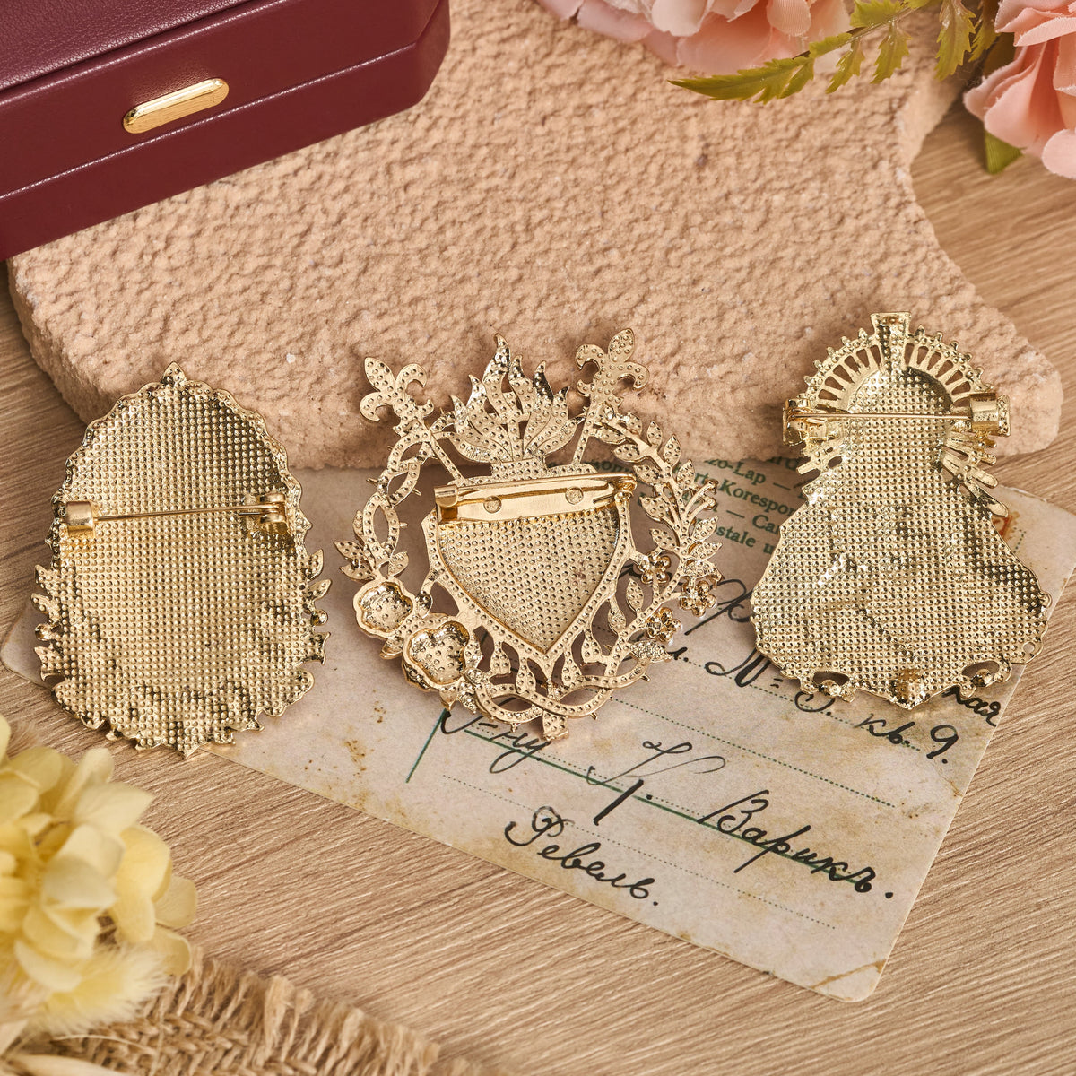 Detailed Zinc Alloy Holy Figure Brooch: Symbol Of Calm Everlasting Grace