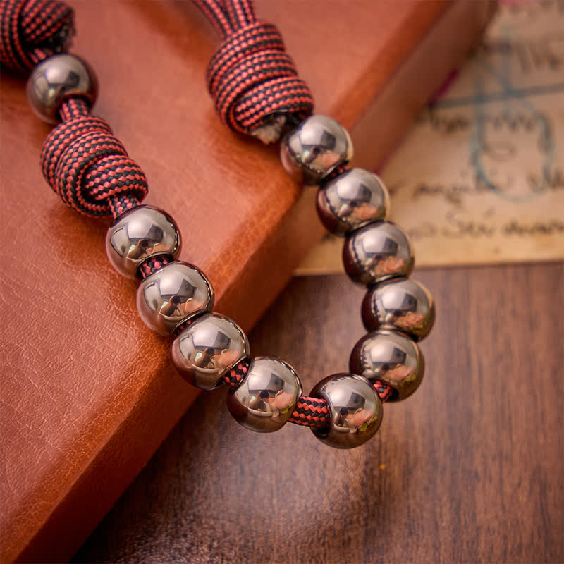 Burgundy Paracord St.Michael Archangel Pocket Rosary: Emblem of Brave Heavenly Grace