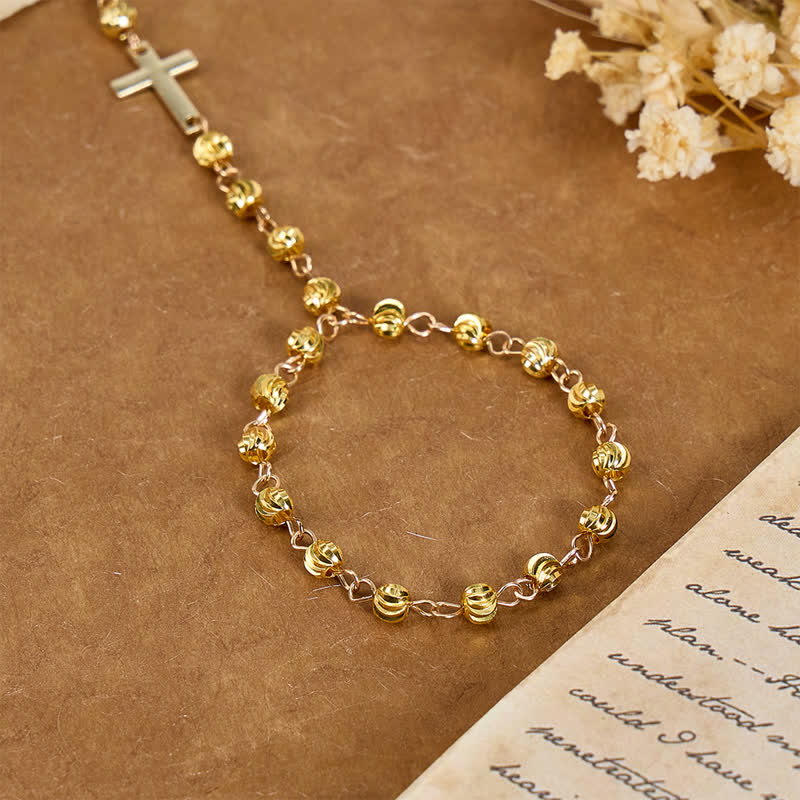 Sacred Our Lady Medallion Beaded Chain: Symbol of Calm Abiding Peace