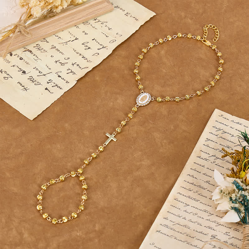 Sacred Our Lady Medallion Beaded Chain: Symbol of Calm Abiding Peace