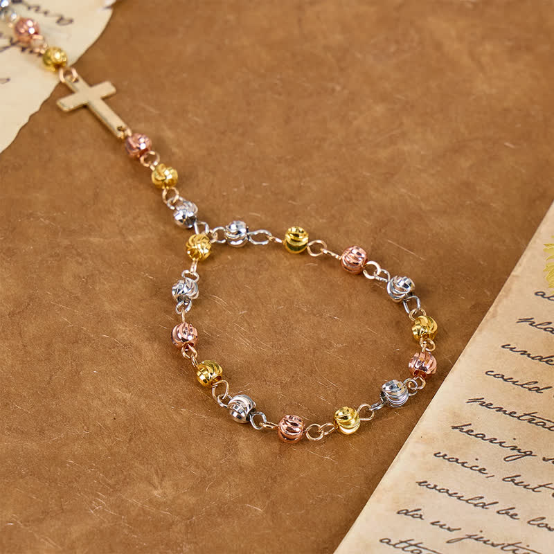 Sacred Our Lady Medallion Beaded Chain: Symbol of Calm Abiding Peace