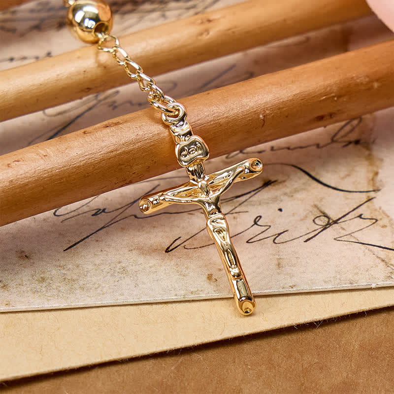 Classic Metal Rosary with Our Lady & Crucifix: Divine Guidance Sign