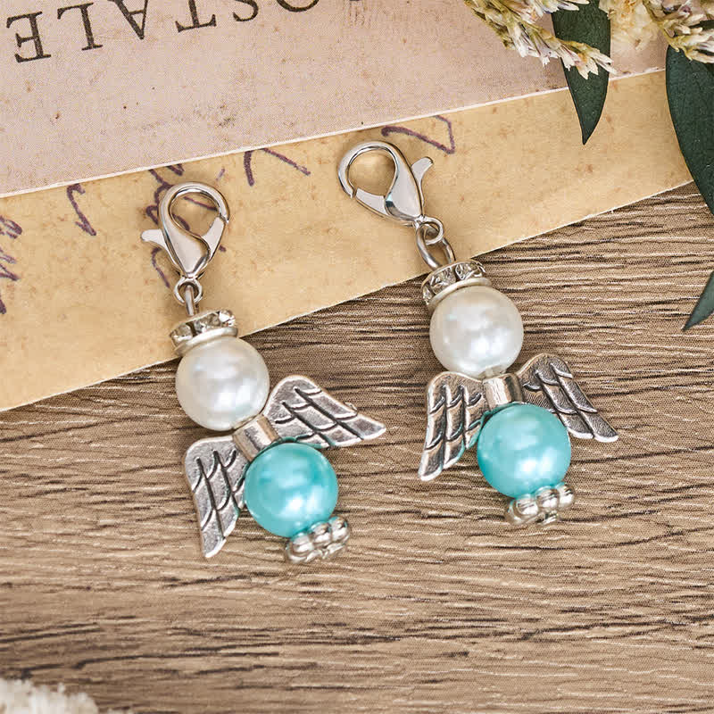 Pearl Keepsake Brooch Charm with Heavenly Symbols: Symbol of Gentle Guardianship