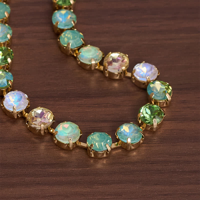 Statement Rivoli Crystal Copper Cross Necklace: Token of Unwavering Divine Majesty