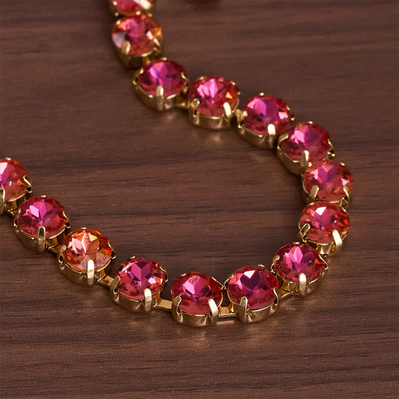 Statement Rivoli Crystal Copper Cross Necklace: Token of Unwavering Divine Majesty