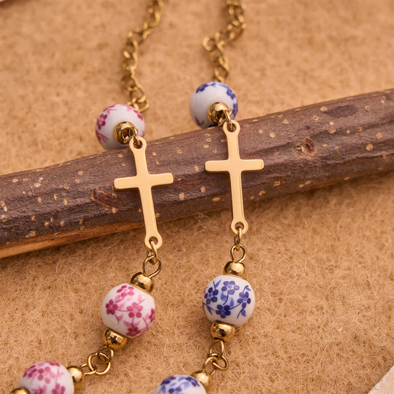 Sacred St. Benedict Cross Charm Bracelet: Symbol of Warm Spiritual Guidance