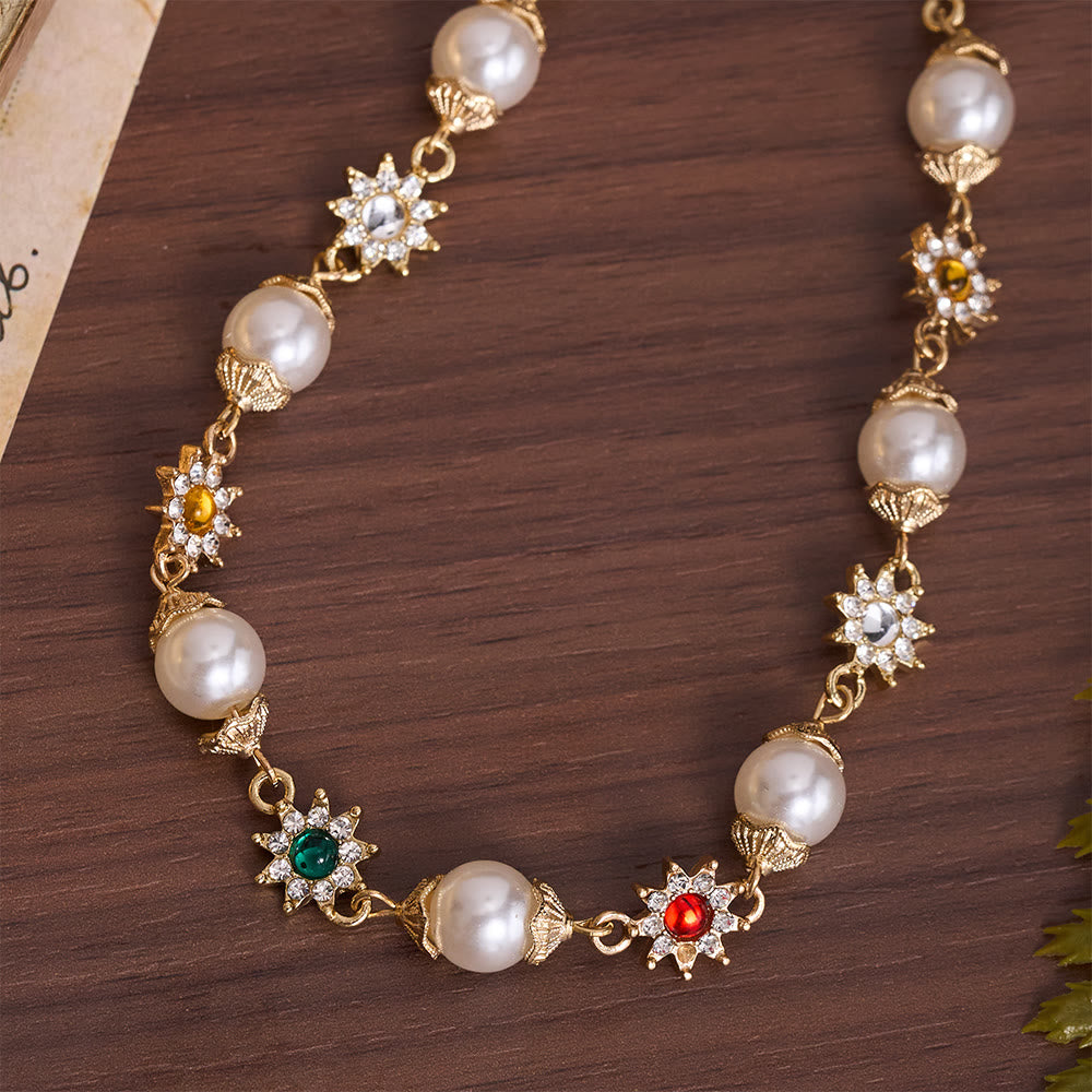 Tiered Faux Pearl Cross Chain: Token of Gentle Divine Protection