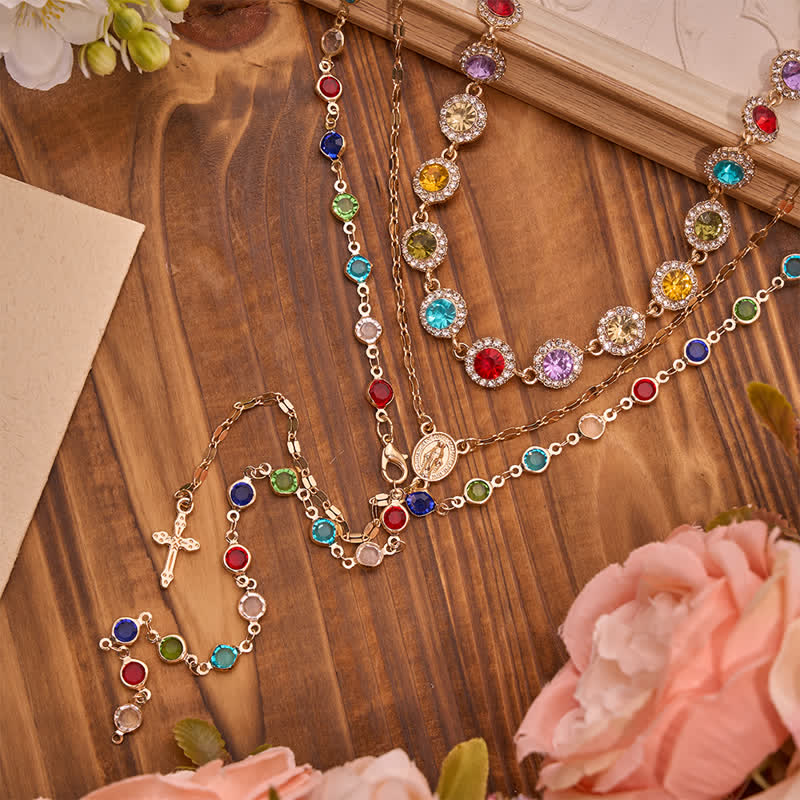 Layered Cross Necklace Set: Multistrand Faith & Fashion-Forward Expression
