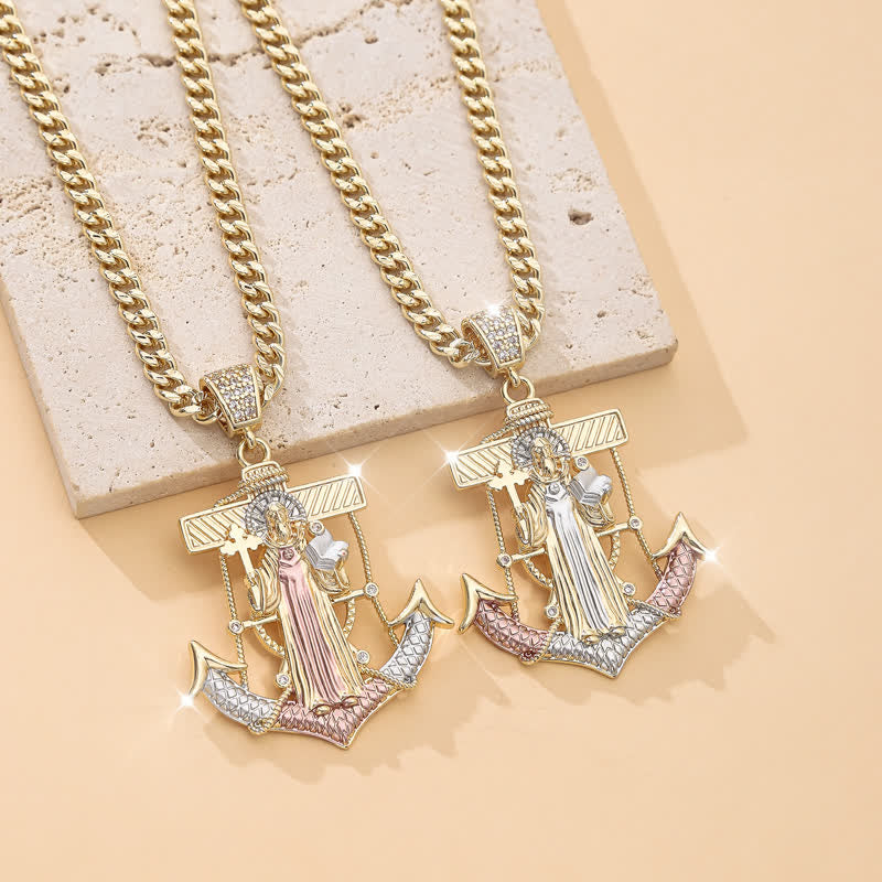 Iconic Necklace Featuring St. Jude & St. Christopher: Emblem Of Uplifting Divine Hope