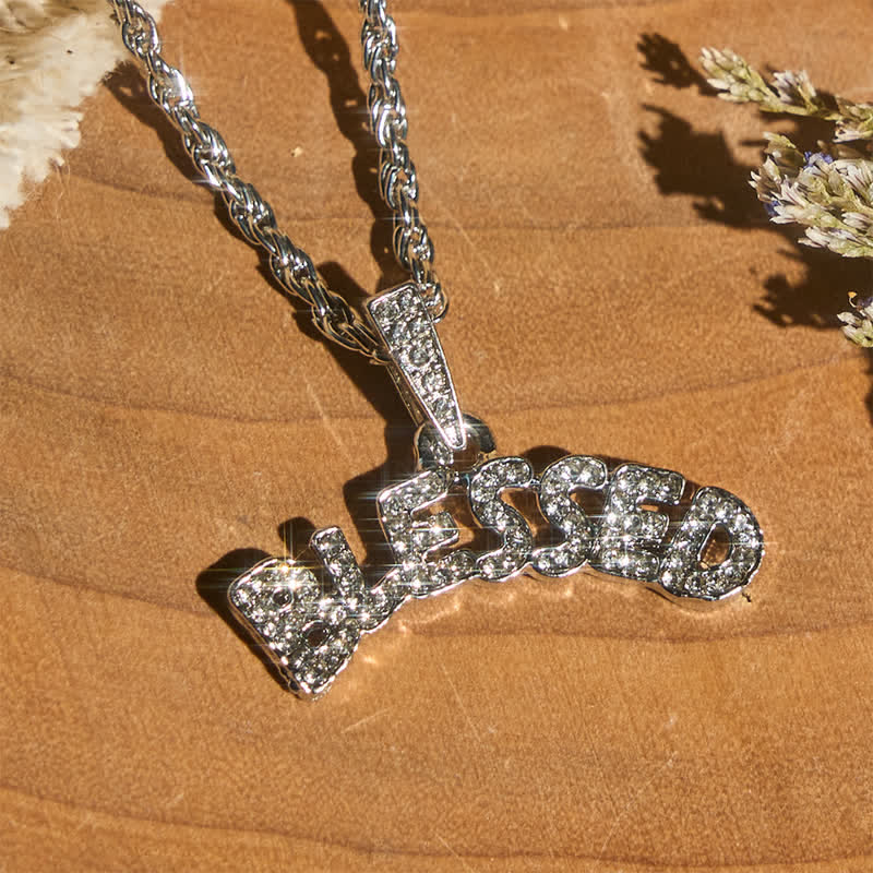 Shimmering Alloy Blessed Charm Necklace: Symbol of Gentle Heavenly Grace