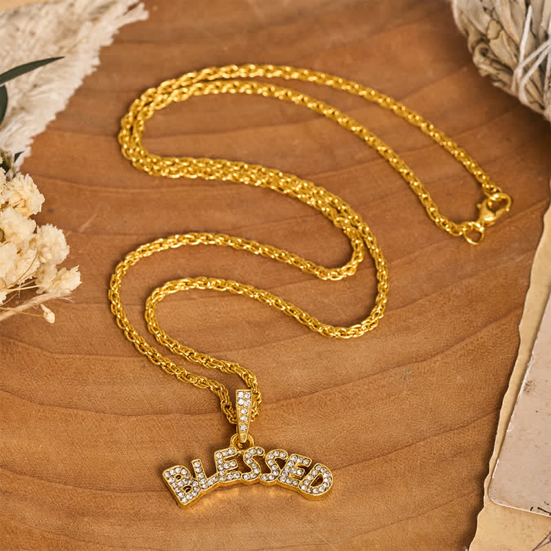 Shimmering Alloy Blessed Charm Necklace: Symbol of Gentle Heavenly Grace