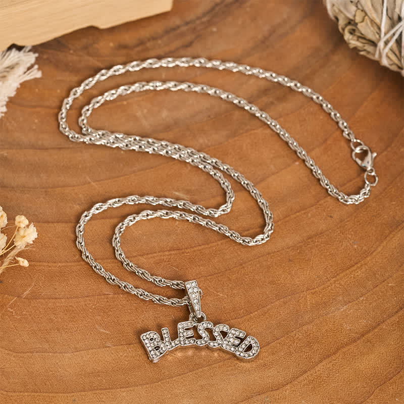 Shimmering Alloy Blessed Charm Necklace: Symbol of Gentle Heavenly Grace