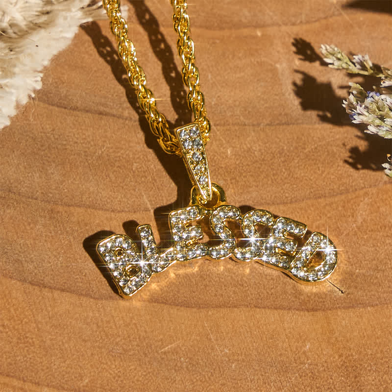 Shimmering Alloy Blessed Charm Necklace: Symbol of Gentle Heavenly Grace
