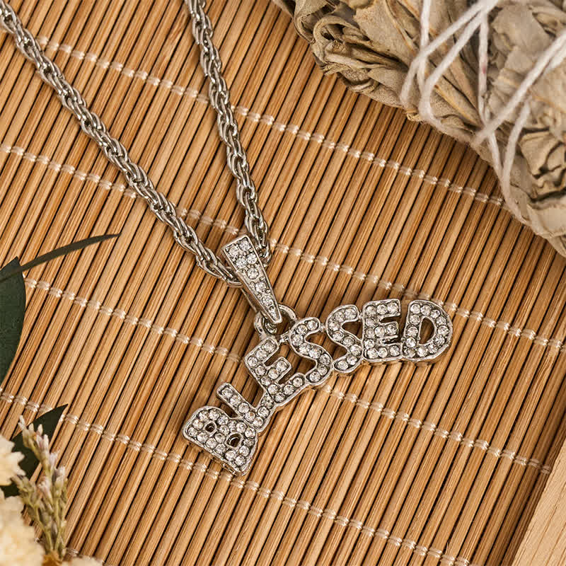 Shimmering Alloy Blessed Charm Necklace: Symbol of Gentle Heavenly Grace