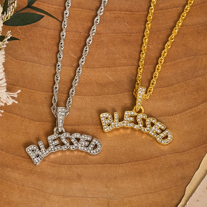 Shimmering Alloy Blessed Charm Necklace: Symbol of Gentle Heavenly Grace