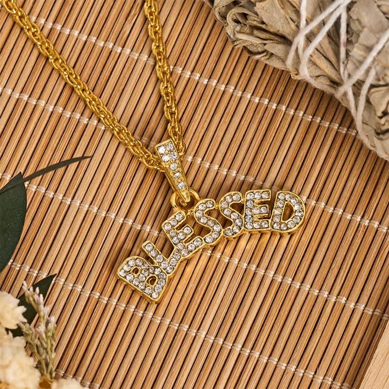 Shimmering Alloy Blessed Charm Necklace: Symbol of Gentle Heavenly Grace