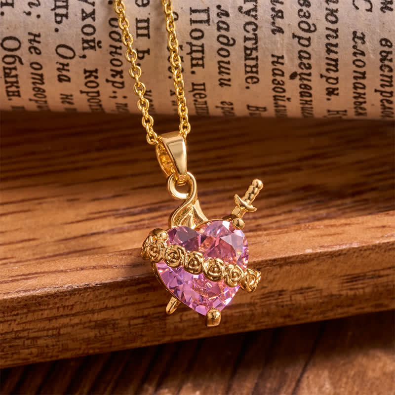 Thorn & Cross Sacred Heart Gold-Tone Necklace: Symbol of Quiet Divine Tenderness