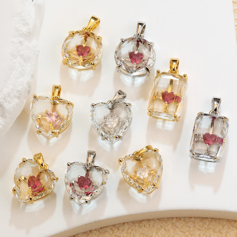 Sparkling Cased Sacred Heart Pendant: Beacon of Timeless Devotional Love