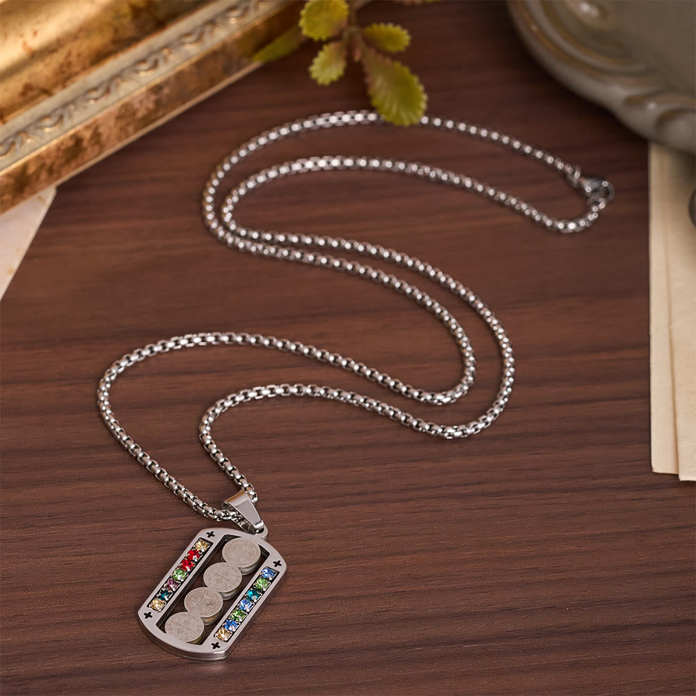 Polished St. Benedict Medallion Necklace: Token Of Soothing Daily Spiritual Calm