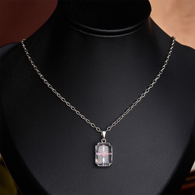 Sparkling Cased Sacred Heart Pendant: Beacon of Timeless Devotional Love