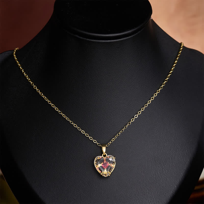 Sparkling Cased Sacred Heart Pendant: Beacon of Timeless Devotional Love