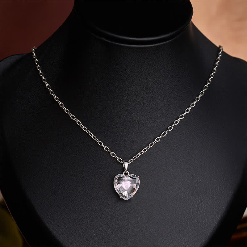 Sparkling Cased Sacred Heart Pendant: Beacon of Timeless Devotional Love