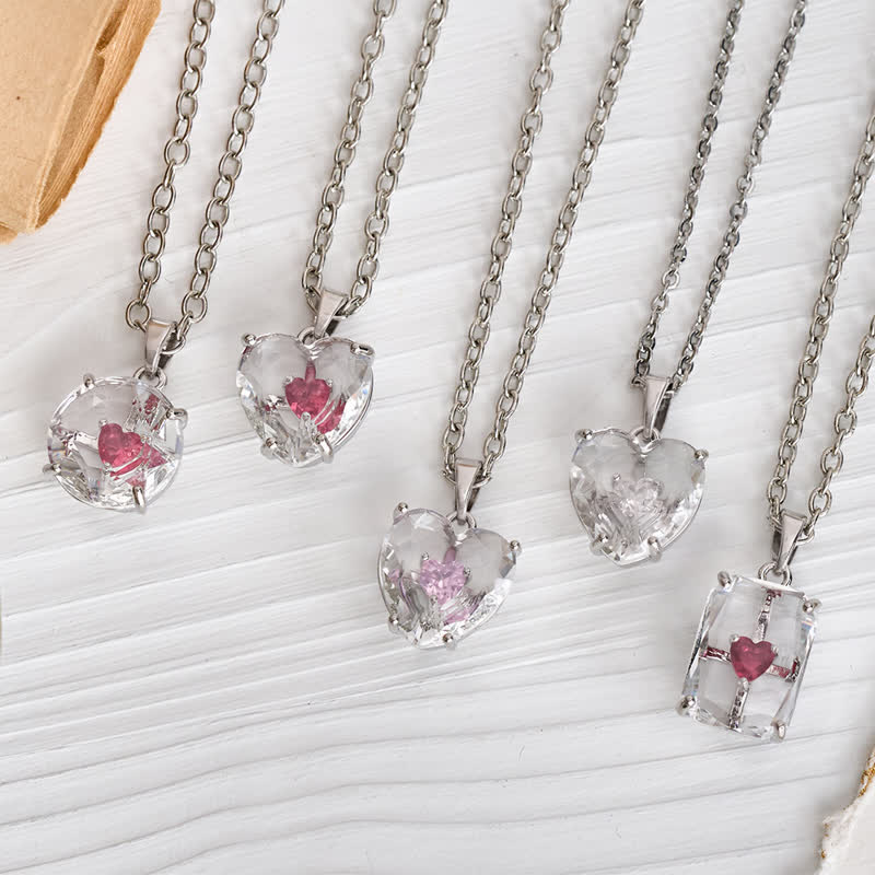 Sparkling Cased Sacred Heart Pendant: Beacon of Timeless Devotional Love