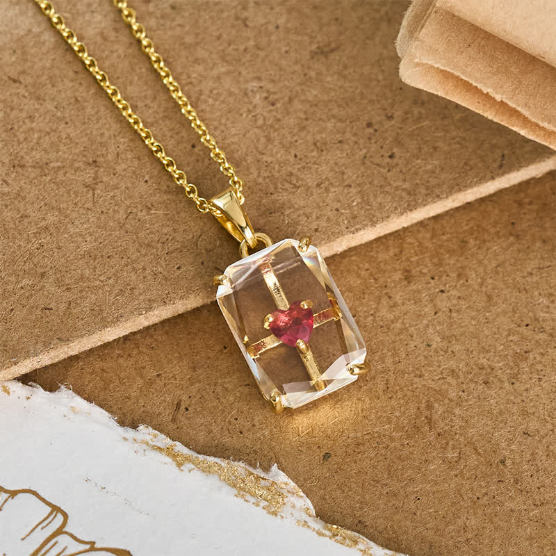 Sparkling Cased Sacred Heart Pendant: Beacon of Timeless Devotional Love