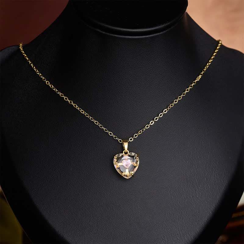 Sparkling Cased Sacred Heart Pendant: Beacon of Timeless Devotional Love