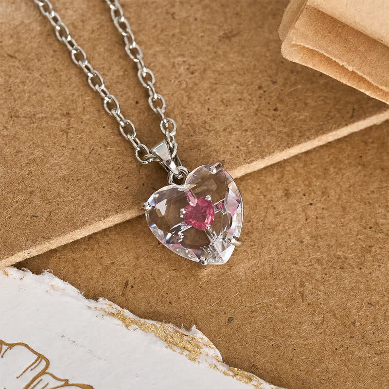 Sparkling Cased Sacred Heart Pendant: Beacon of Timeless Devotional Love