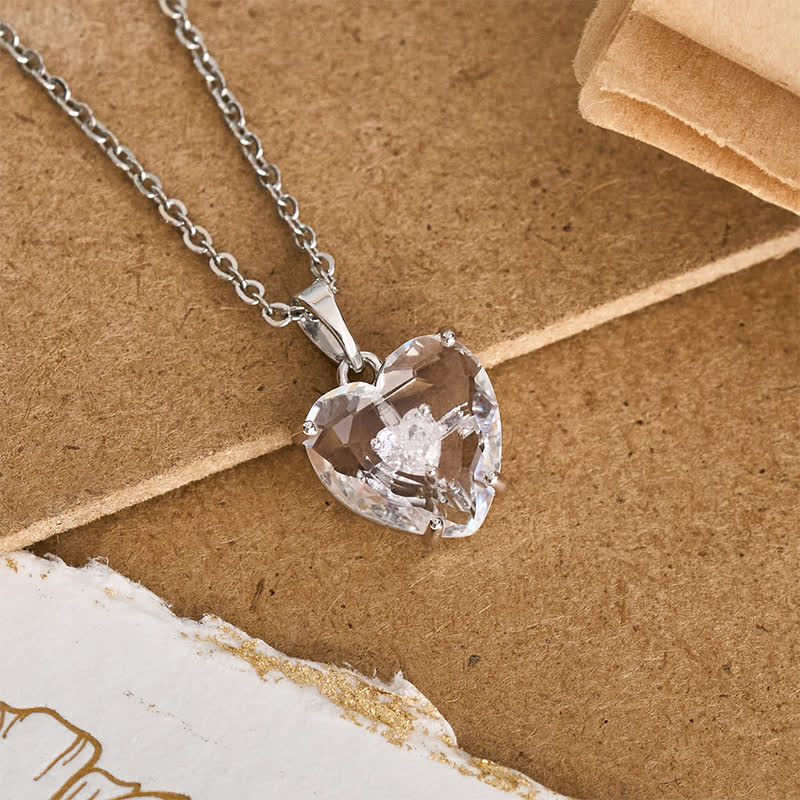 Sparkling Cased Sacred Heart Pendant: Beacon of Timeless Devotional Love
