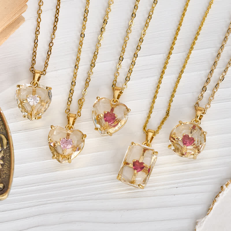 Sparkling Cased Sacred Heart Pendant: Beacon of Timeless Devotional Love