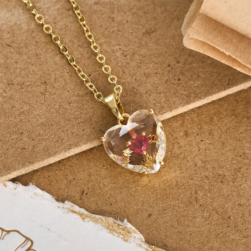 Sparkling Cased Sacred Heart Pendant: Beacon of Timeless Devotional Love
