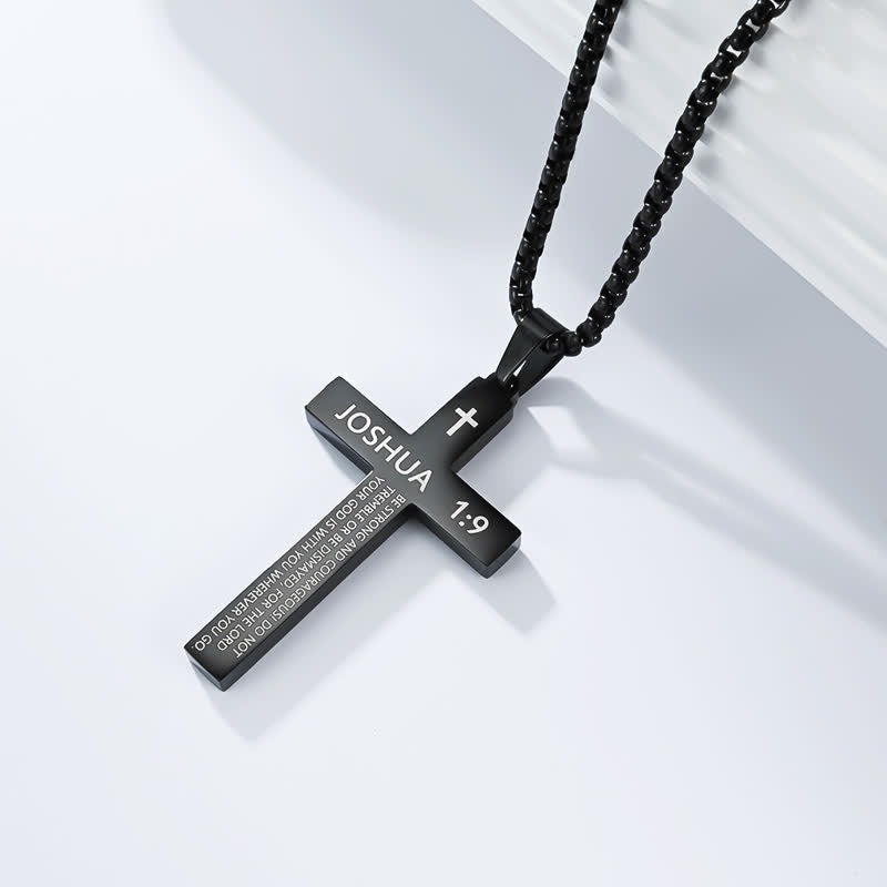 Heavy Duty Scripture Cross Necklace: Sign of Unfailing Divine Shelter