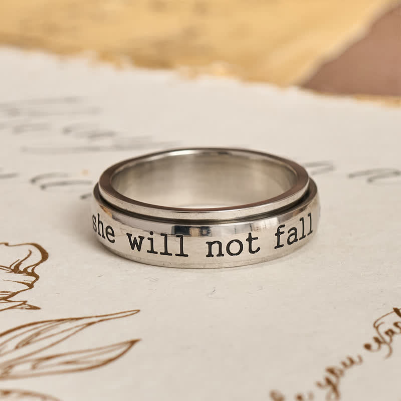 Smooth Rotatable Scripture Ring: Sacred Token of Inner Heavenly Peace