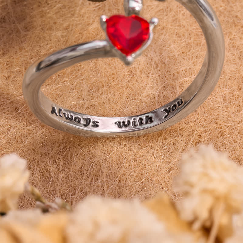 The Vitality of Jesus: Red Cardinal Adjustable Ring