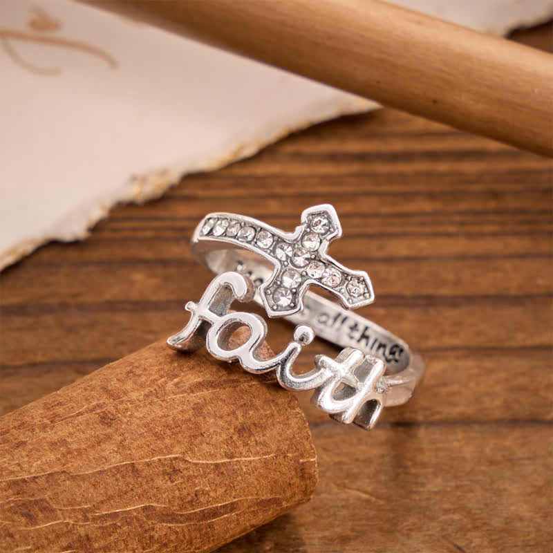 I Can Do All Things Engraved Faith Cross Ring: Token of Gentle Divine Strength