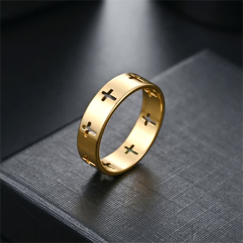 Divine Gold Cross Ring: A Simple Yet Deep Expression of Devotion