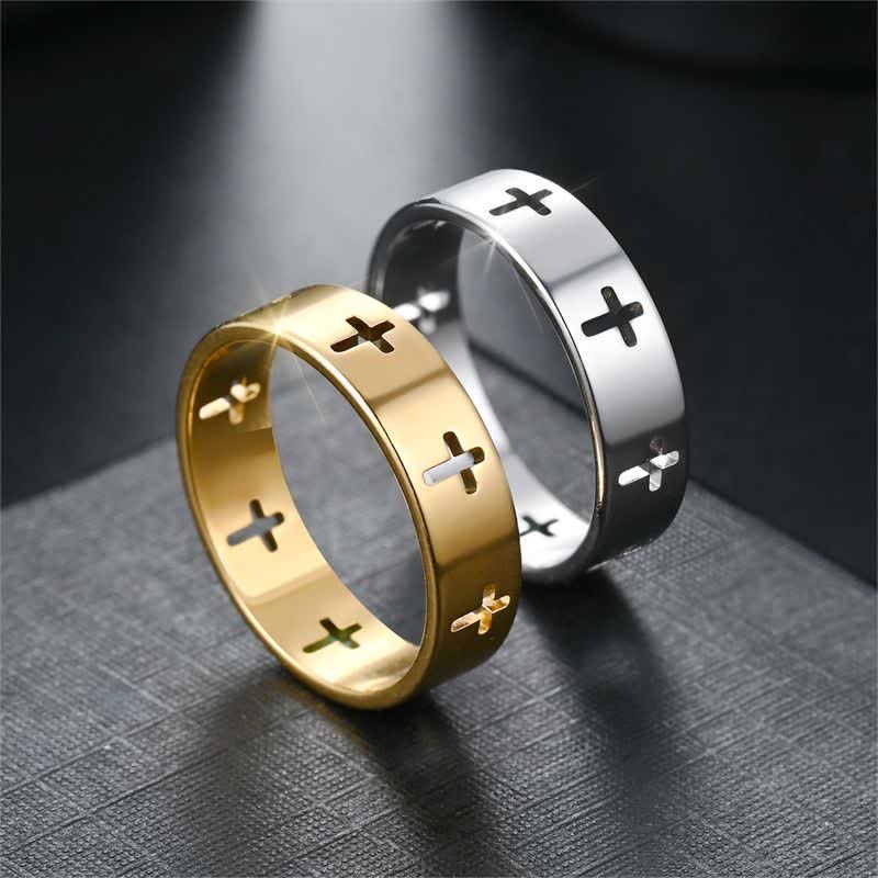 Divine Gold Cross Ring: A Simple Yet Deep Expression of Devotion