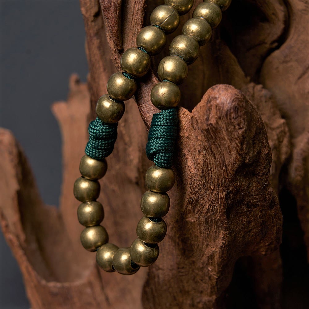 Crucifix of 10 mm Round Bronze Acrylic Paracord Rosary