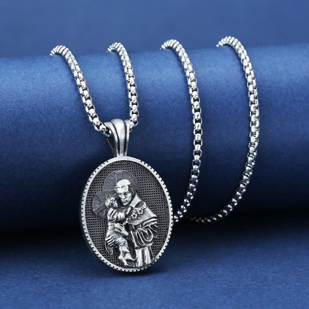 the St. Anthony and the Child Jesus Pendant Necklace