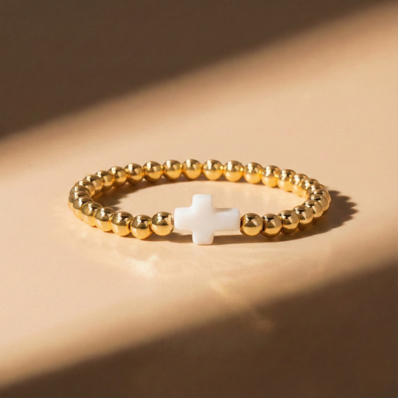 Gold Cross Bracelet