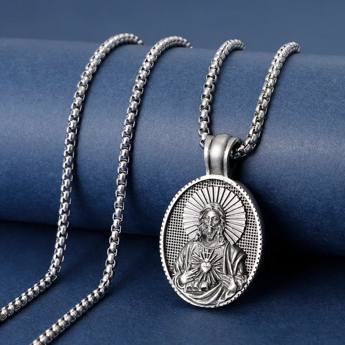 the Jesus Sacred Heart Christ Necklace