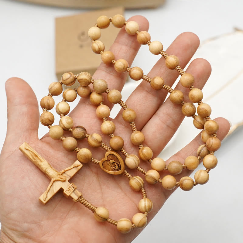 Handmade Olive Wood Quality Praying Rosary