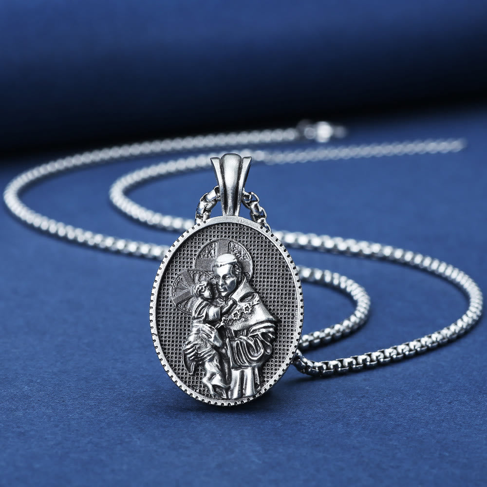 the St. Anthony and the Child Jesus Pendant Necklace